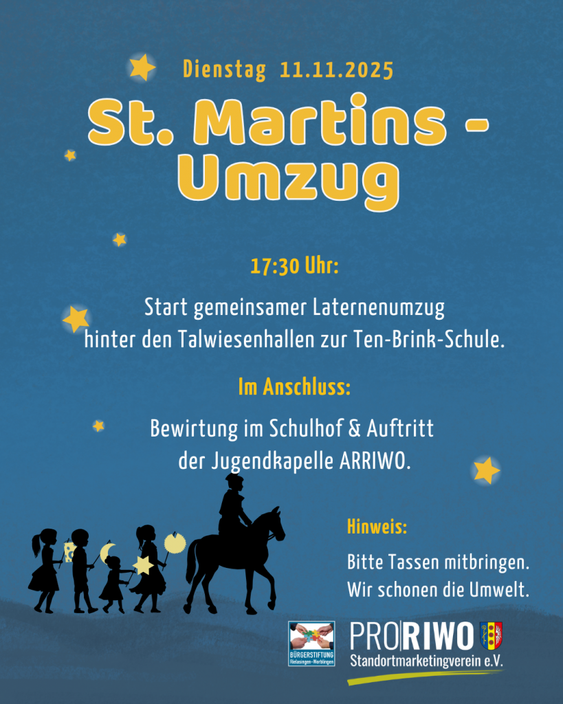 St. Martinsumzug Dienstag 11.11.2025